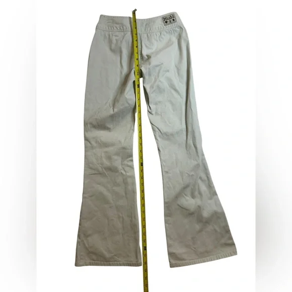 ⭐️SOLD⭐️ Y2K Festival Fairy Mudd Lace-Up Low Rise Floral Embroidered Flare Jeans - Picture 9 of 16